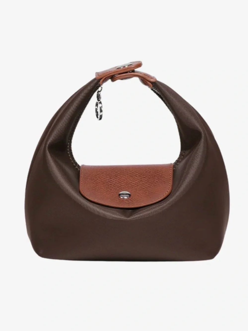 Classic Brown Two-Tone Hobo Bag